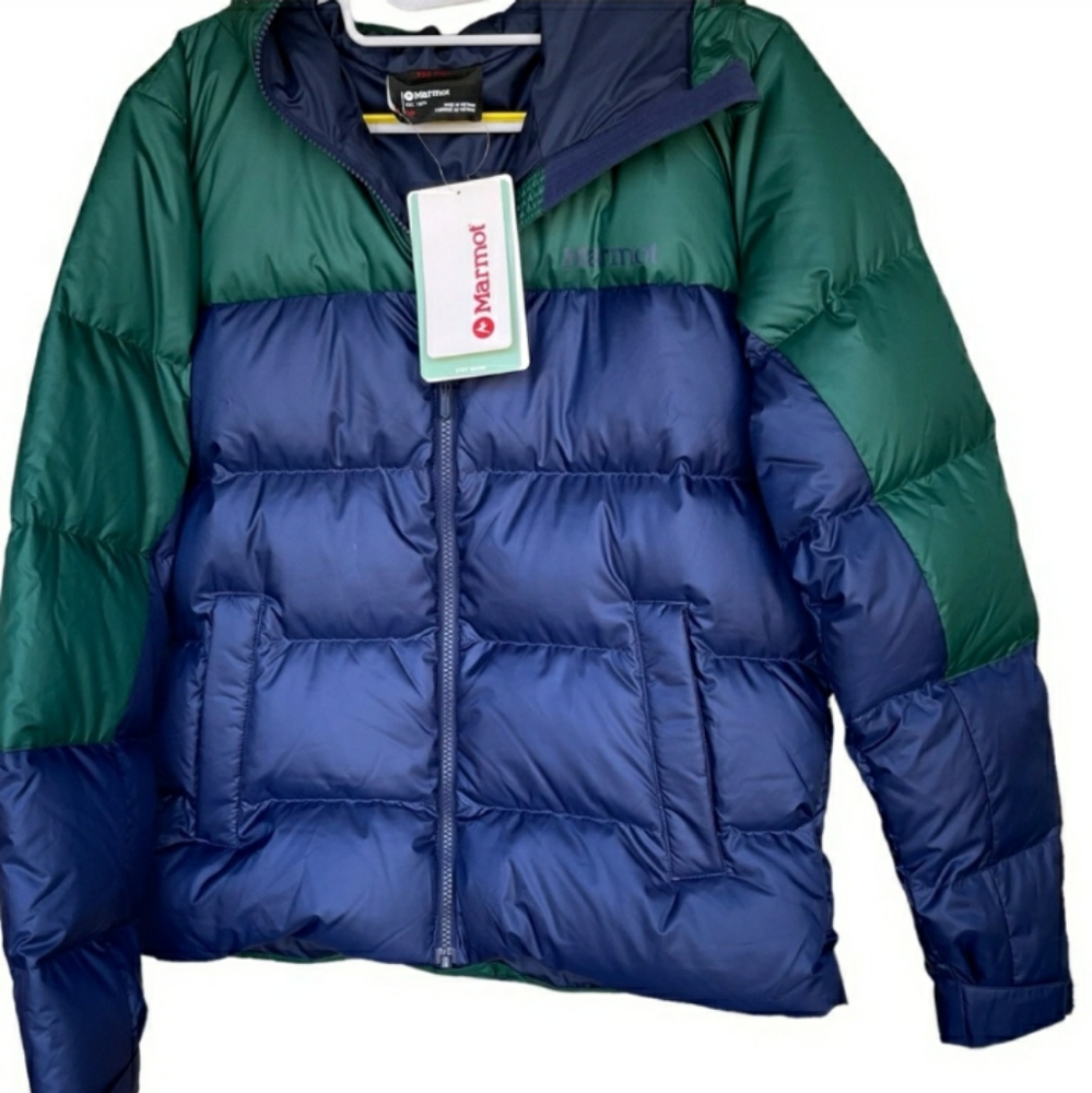 ⛷ Marmot Women's Guide Down Hoody - Arctic Navy/Botanical Green - 700 Fill Power